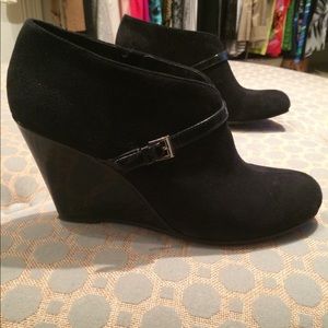 Anne Klein wedge heel booties